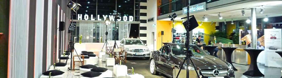 Autopräsentation Hollywood Design Holywood Event Daimler KFZ Show 1 SANDBURG event production support